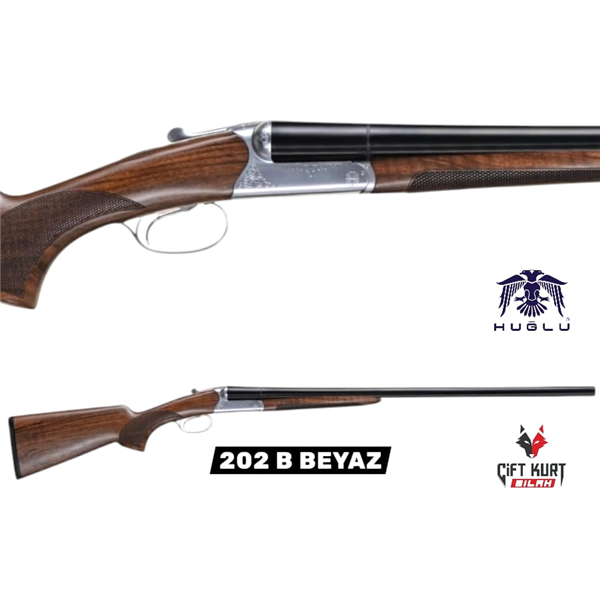 Huğlu 202 B Çifte Kırma Çift Tetik Beyaz Av Tüfeği